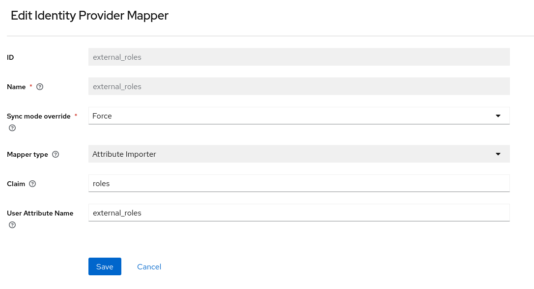 OpenId roles mapping