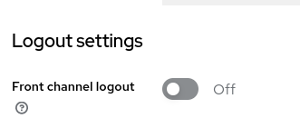 Configure Front channel logout